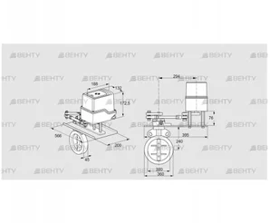 IDR300Z03D350GDW/50-30W20E (88303083) Дроссельная заслонка Kromschroder