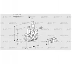 VCS1E20R/20R05NLWR/1--1/PPPP (88105675) Сдвоенный газовый клапан Kromschroder