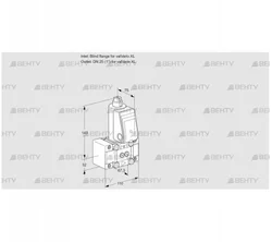 VAS1W0/W25R/NW (88028550) Газовый клапан Kromschroder