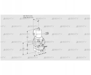 VAG115R/NQSLBE (88034629) Газовый клапан с регулятором соотношения Kromschroder