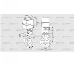 IDR125Z03D100AS/50-60W30E (88303150) Дроссельная заслонка Kromschroder