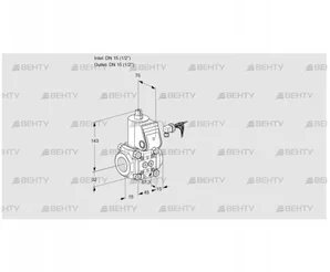 VAS115R/NW (88002254) Газовый клапан Kromschroder