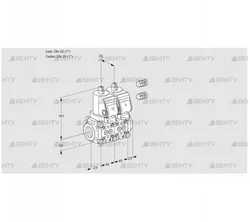 VCS1E25R/25R05NNWGR3/PPPP/PPPP (88107778) Сдвоенный газовый клапан Kromschroder