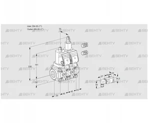 VCS1E25R/25R05NLWGR3/PP-3/PPPP (88100782) Сдвоенный газовый клапан Kromschroder