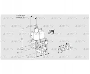 VCG1E25R/25R05LGNWL/PPPP/2-PP (88100835) Клапан с регулятором соотношения Kromschroder