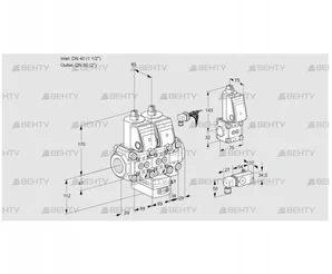 VCH2E40R/50R05NHEVWR/PP2-/PPBS (88106400) Клапан с регулятором расхода Kromschroder