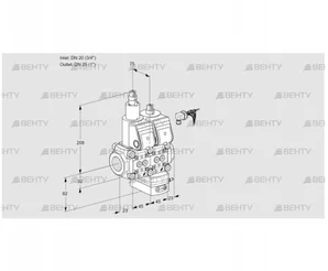 VCG1E20R/25R05LGEWR/PPPP/PPPP (88104625) Клапан с регулятором соотношения Kromschroder