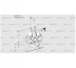 VCH2E25R/40R05NHEVWR3/PPPP/PPPP (88105388) Клапан с регулятором расхода Kromschroder