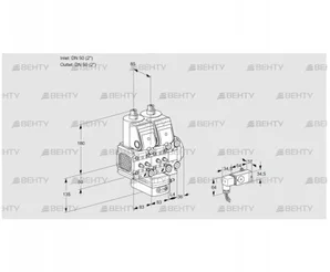 VCH3T50N/50N05FNHAVQR/MMMM/PP-3 (88106965) Клапан с регулятором расхода Kromschroder