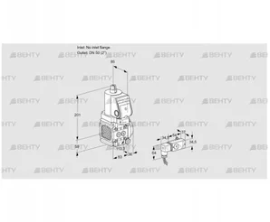 VAS3T-/50N/NQSR (88013666) Газовый клапан Kromschroder