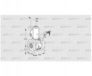 VAS665F05NWGLB/PP/PP (88203440) Газовый клапан Kromschroder