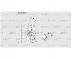 VAD1T-/15N/NQ-100B (88001881) Газовый клапан с регулятором давления Kromschroder