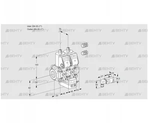 VCG1E25R/25R05NGEQR3/2-PP/PPPP (88106734) Клапан с регулятором соотношения Kromschroder