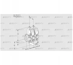 VCV1E25R/25R05NVKQR/PPPP/PPPP (88100389) Клапан с регулятором соотношения Kromschroder