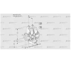 VCH1E15R/15R05NHEVWR3/PPPP/PPPP (88101874) Клапан с регулятором расхода Kromschroder