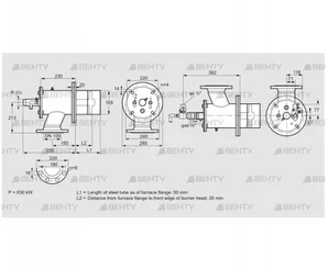 ZIO 165RML-50/35-(37)D (84246014) Газовая горелка Kromschroder