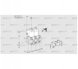 VCS1E25R/25R05NNWL/PPPP/1--3 (88105801) Сдвоенный газовый клапан Kromschroder