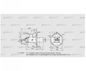 BIOA 65RM-150/35-(71)DB (84099828) Газовая горелка Kromschroder