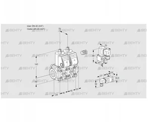 VCS1E20R/20R05NNWR/PP-2/PPBY (88105022) Сдвоенный газовый клапан Kromschroder