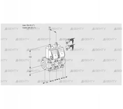 VCS1E25R/25R05NNWR6/PPPP/PPPP (88103754) Сдвоенный газовый клапан Kromschroder