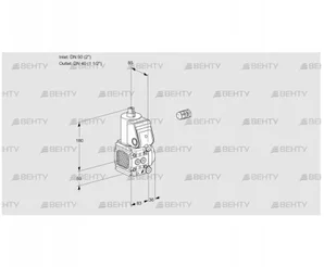 VAS3E50F/40R05FNWR/PP/PP (88106224) Газовый клапан Kromschroder