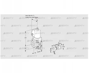 VAS1T25/-N/NWSL (88013648) Газовый клапан Kromschroder