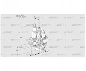 VCH1T15N/15N05LHAVWR/PPPP/PPPP (88102763) Клапан с регулятором расхода Kromschroder