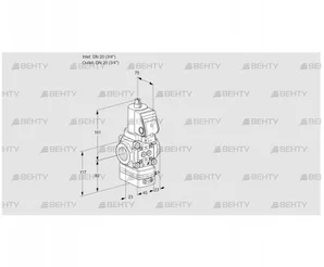 VAD1T20N/NWSR-50A (88033520) Газовый клапан с регулятором давления Kromschroder