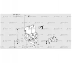 VCG1E25R/25R05NGEWL/2-PP/PPMM (88103260) Клапан с регулятором соотношения Kromschroder