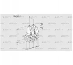 VCS1E25R/25R05NNWSR3/PPPP/PPPP (88100545) Сдвоенный газовый клапан Kromschroder