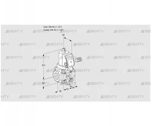 VAS340R/NKSR (88018284) Газовый клапан Kromschroder