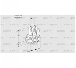 VCS1T20N/20N05NNWSR/PPPP/PPPP (88107409) Сдвоенный газовый клапан Kromschroder