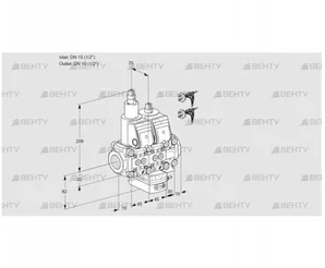 VCG1E15R/15R05LGEVWR5/PPPP/PPPP (88107394) Клапан с регулятором соотношения Kromschroder