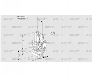 VAH2E50R/40R05HEVWR/PP/PP (88102379) Клапан с регулятором расхода Kromschroder