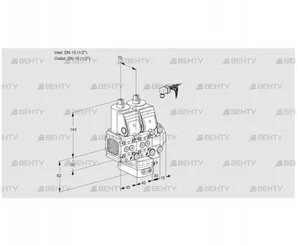 VCH1E15R/15R05FNHEVWR/PPPP/PPPP (88102754) Клапан с регулятором расхода Kromschroder