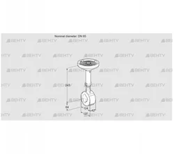 BVHM65W01A (88300178) Дроссельная заслонка Kromschroder