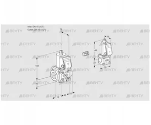 VAS1E15R/15R05NWR/PP/ZS (88100140) Газовый клапан Kromschroder