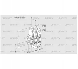 VCV2E40R/40R05NVKQSR3/PPPP/PPPP (88100476) Клапан с регулятором соотношения Kromschroder