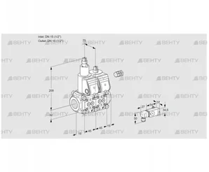 VCS1E15R/15R05LNWR/-2PP/PPPP (88105262) Сдвоенный газовый клапан Kromschroder