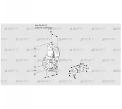 VAS3T50/-N/NKGR (88028575) Газовый клапан Kromschroder