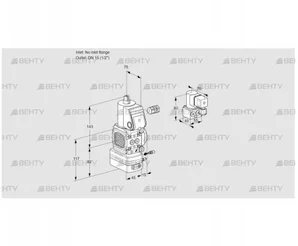 VAG1-/15R/NWBE (88001525) Газовый клапан с регулятором соотношения Kromschroder