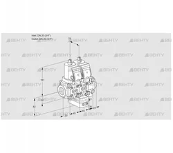 VCH1T20N/20N05NHAVQSR/PPPP/PPPP (88100904) Клапан с регулятором расхода Kromschroder