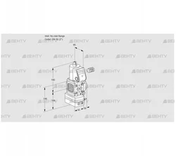 VAV3-/50R/NQAK (88024323) Газовый клапан с регулятором соотношения Kromschroder