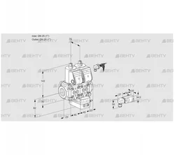 VCG1E25R/25R05NGEWR/2-PP/PPPP (88100231) Клапан с регулятором соотношения Kromschroder