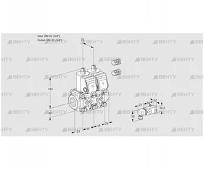 VCS1E20R/20R05NNQR3/1--2/PPPP (88105587) Сдвоенный газовый клапан Kromschroder