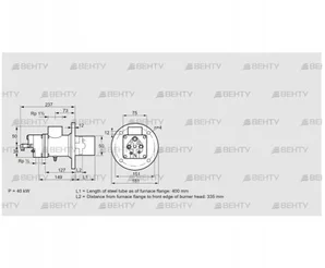 BIO 50HB-400/335-(37)D (84015540) Газовая горелка Kromschroder