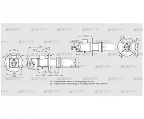 BIC 80HBL-200/235-(34)F (84032133) Газовая горелка Kromschroder