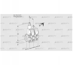 VCS1E20R/20R05LNWR/PPPP/PPPP (88100338) Сдвоенный газовый клапан Kromschroder