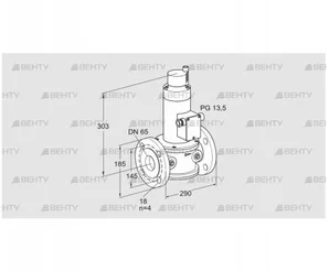 VG 65F02LK33DMVZ (85272982) Запорный газовый клапан Kromschroder