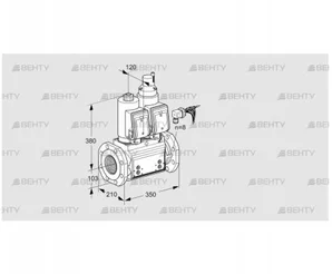 VCS8100F05NLKGRB/PPPP/PPPP (88203098) Сдвоенный газовый клапан Kromschroder